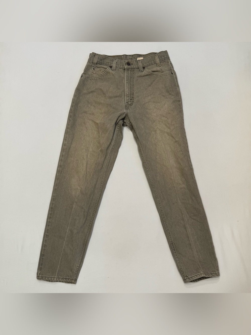Vintage 70s Orange Tab Levi's 550 Relaxed Fit Taupe Denim Jeans Men's 32 x 30